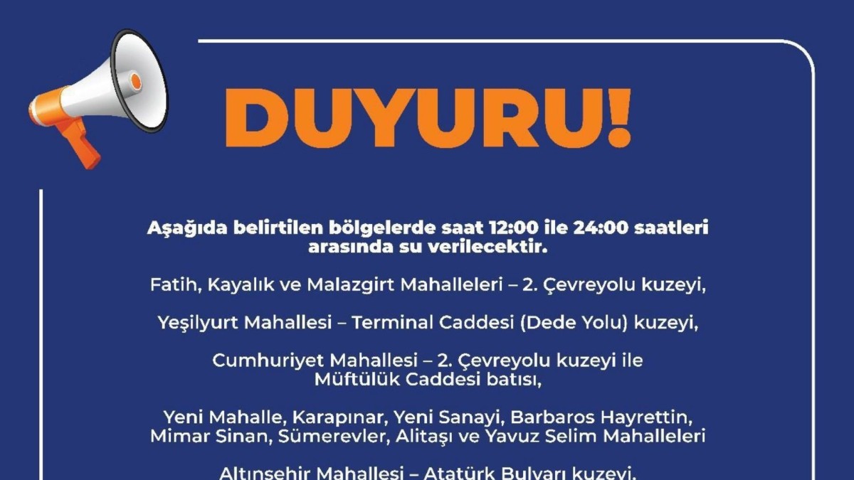 Havşeri İsale Hattı’ndaki onarım tamamlandı, dönüşümlü su dağıtımı sürüyor
